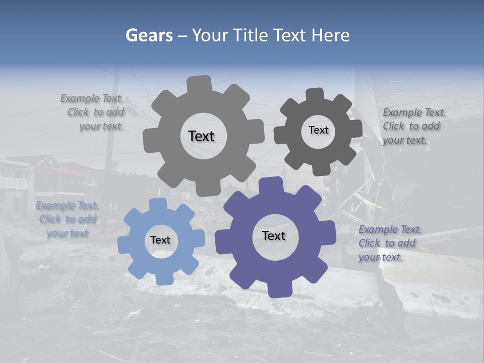 Rockaway Beach Cold Hurricane Sandy PowerPoint Template