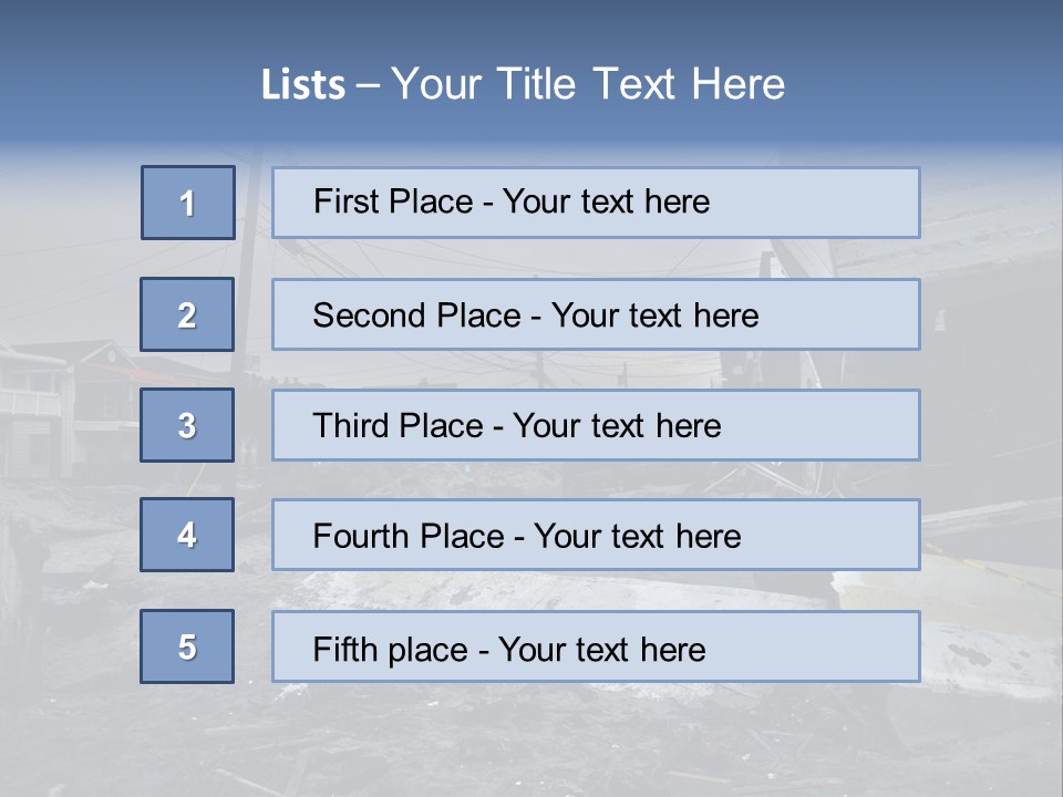Rockaway Beach Cold Hurricane Sandy PowerPoint Template