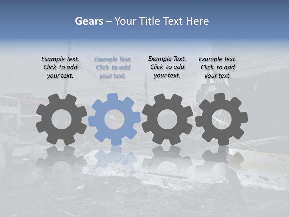 Rockaway Beach Cold Hurricane Sandy PowerPoint Template