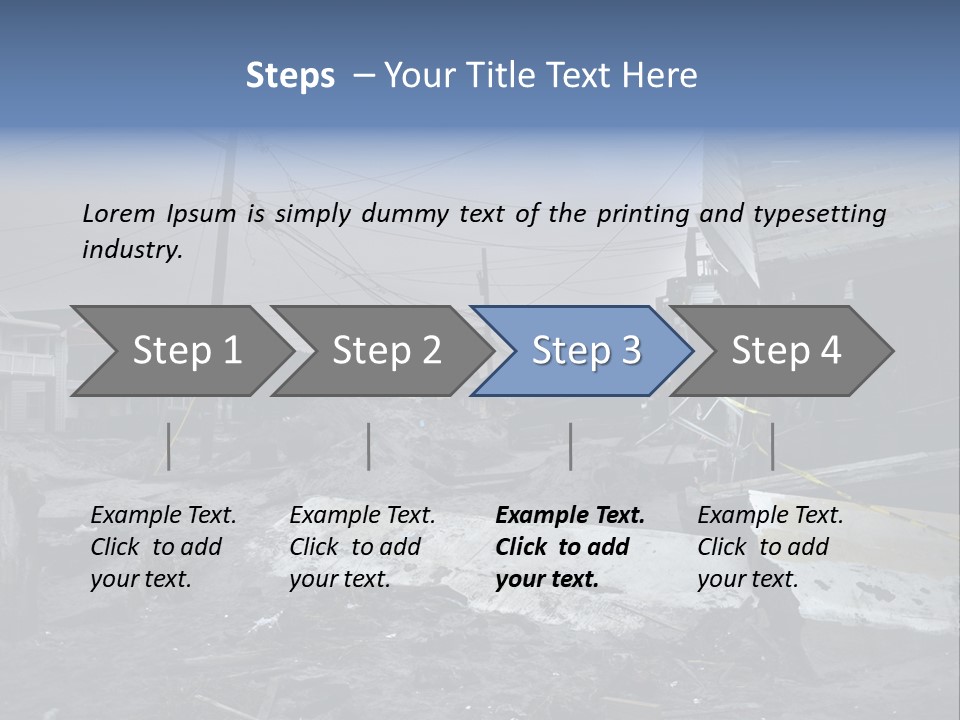 Rockaway Beach Cold Hurricane Sandy PowerPoint Template