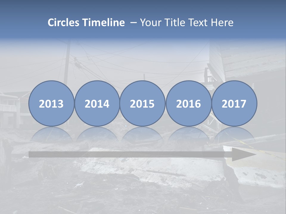 Rockaway Beach Cold Hurricane Sandy PowerPoint Template