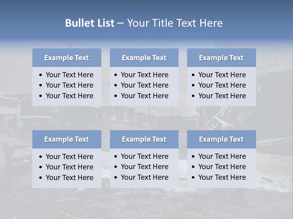 Rockaway Beach Cold Hurricane Sandy PowerPoint Template