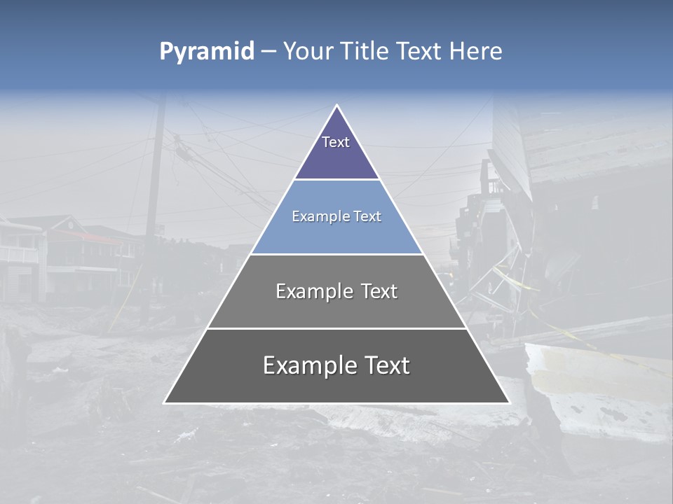 Rockaway Beach Cold Hurricane Sandy PowerPoint Template