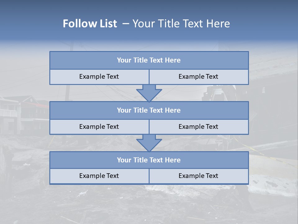 Rockaway Beach Cold Hurricane Sandy PowerPoint Template