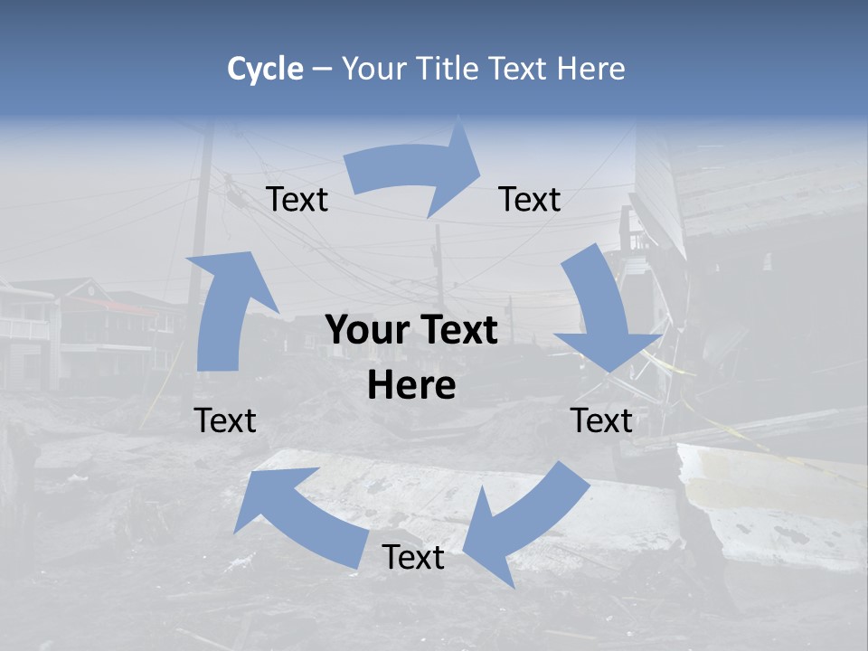 Rockaway Beach Cold Hurricane Sandy PowerPoint Template