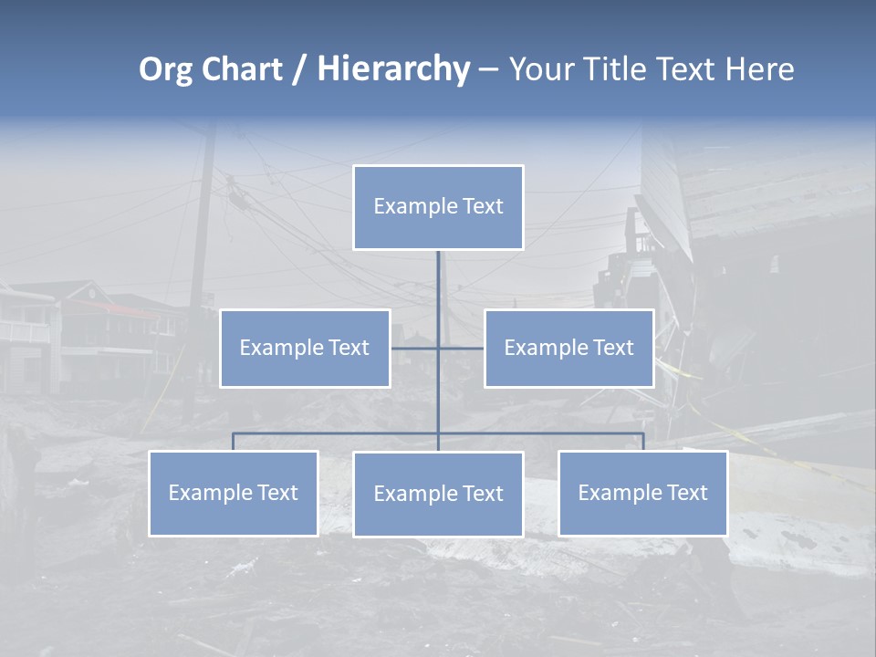 Rockaway Beach Cold Hurricane Sandy PowerPoint Template