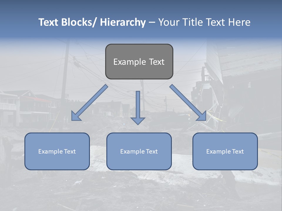 Rockaway Beach Cold Hurricane Sandy PowerPoint Template