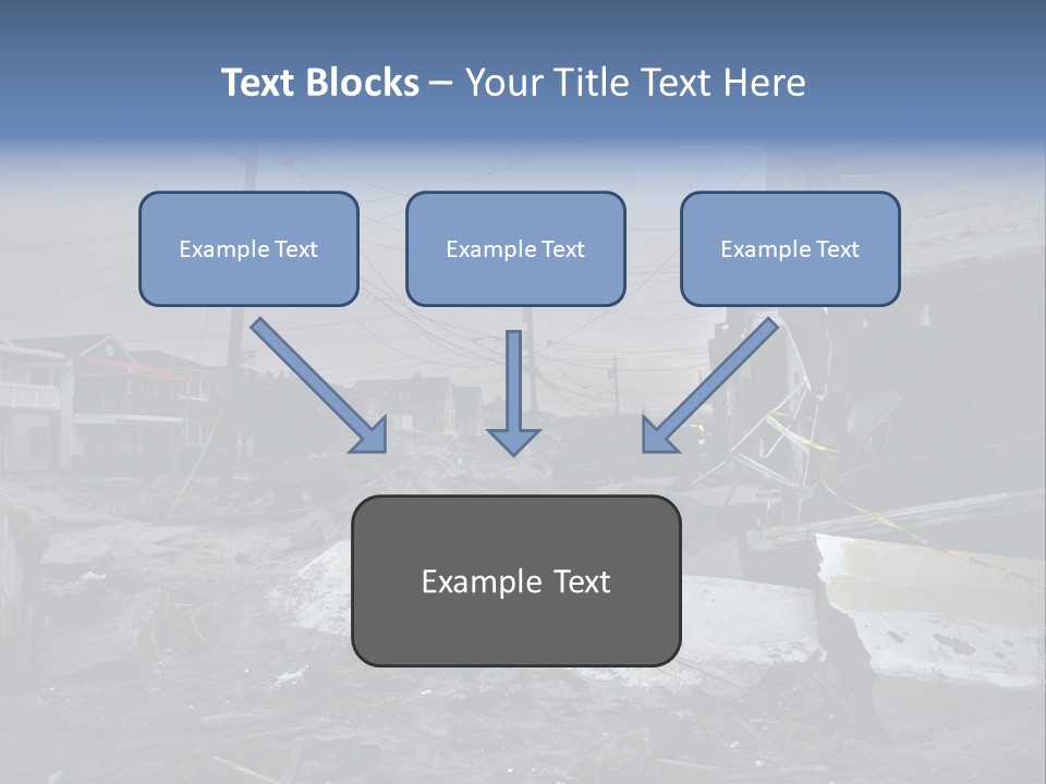 Rockaway Beach Cold Hurricane Sandy PowerPoint Template