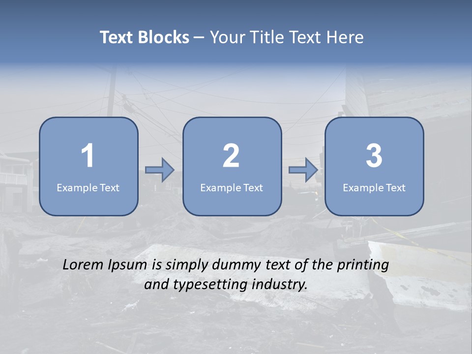 Rockaway Beach Cold Hurricane Sandy PowerPoint Template