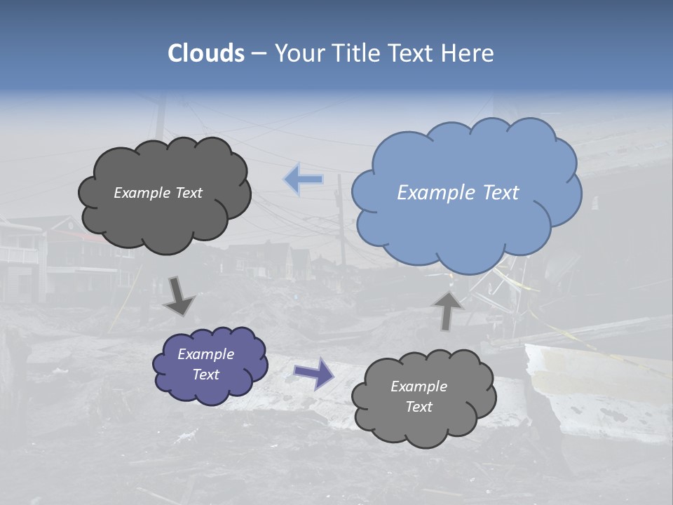 Rockaway Beach Cold Hurricane Sandy PowerPoint Template