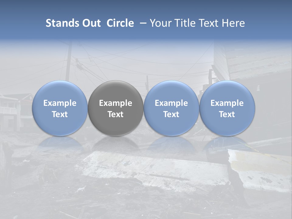 Rockaway Beach Cold Hurricane Sandy PowerPoint Template