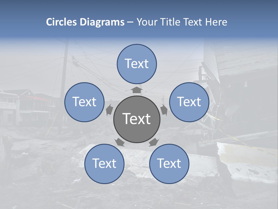 Rockaway Beach Cold Hurricane Sandy PowerPoint Template