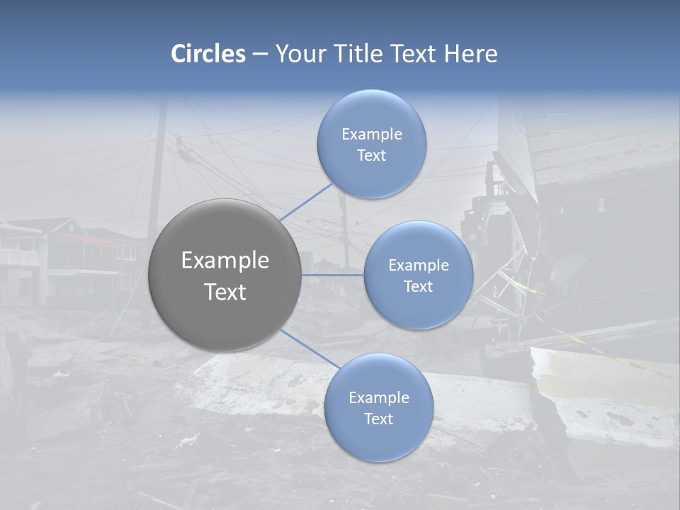 Rockaway Beach Cold Hurricane Sandy PowerPoint Template