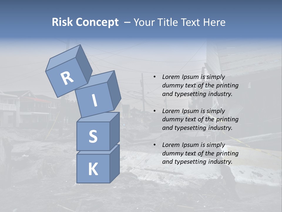 Rockaway Beach Cold Hurricane Sandy PowerPoint Template