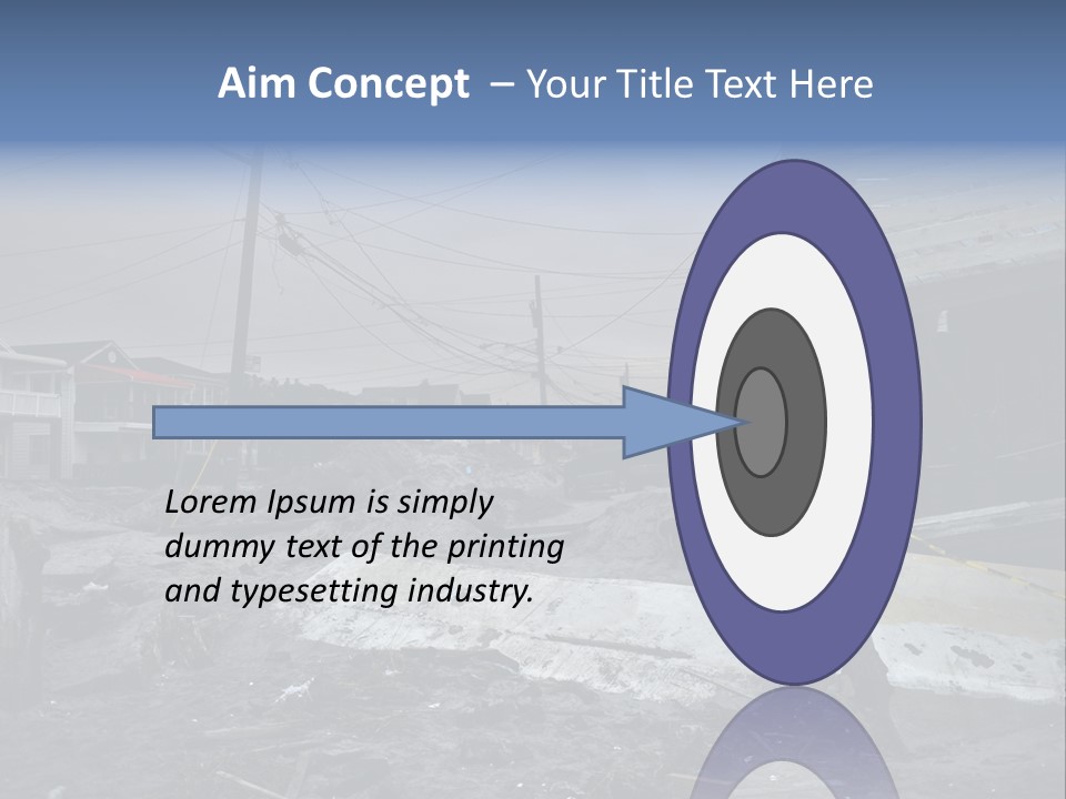 Rockaway Beach Cold Hurricane Sandy PowerPoint Template