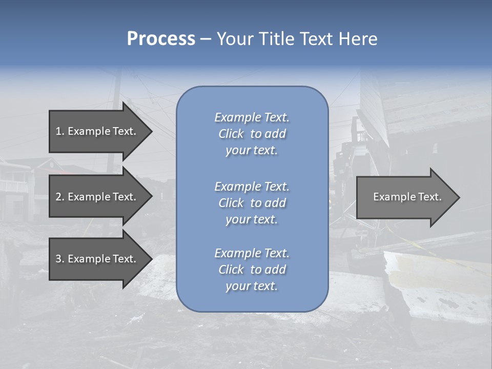 Rockaway Beach Cold Hurricane Sandy PowerPoint Template