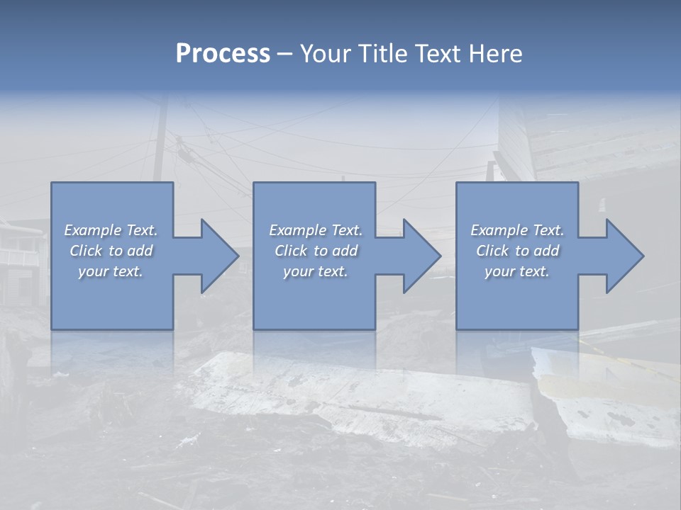 Rockaway Beach Cold Hurricane Sandy PowerPoint Template