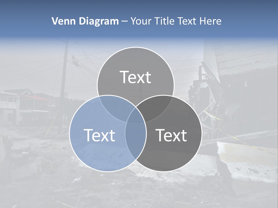 Rockaway Beach Cold Hurricane Sandy PowerPoint Template