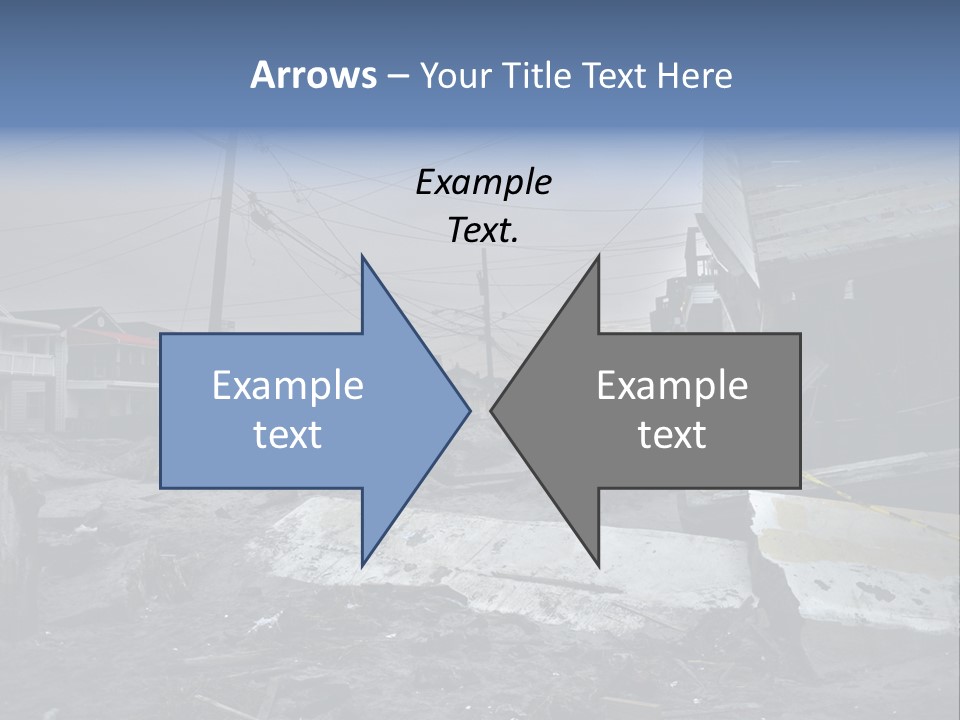 Rockaway Beach Cold Hurricane Sandy PowerPoint Template