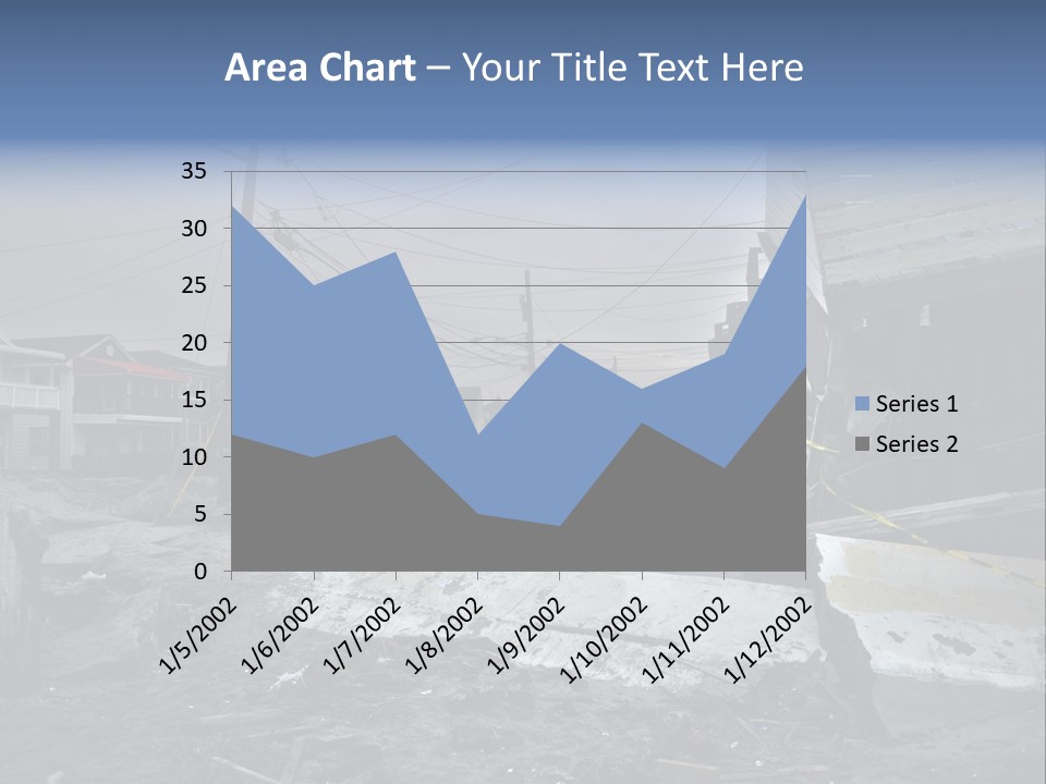 Rockaway Beach Cold Hurricane Sandy PowerPoint Template