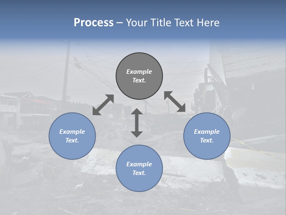 Rockaway Beach Cold Hurricane Sandy PowerPoint Template