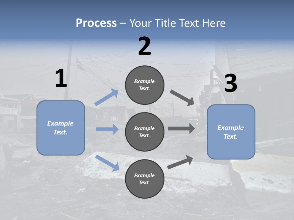 Rockaway Beach Cold Hurricane Sandy PowerPoint Template