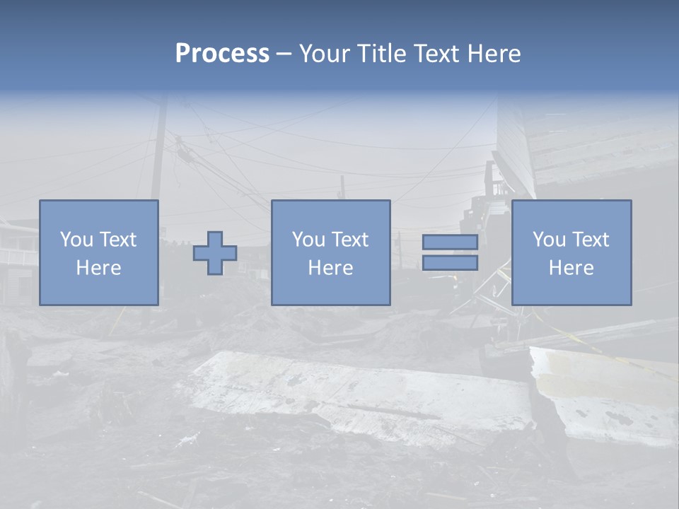 Rockaway Beach Cold Hurricane Sandy PowerPoint Template