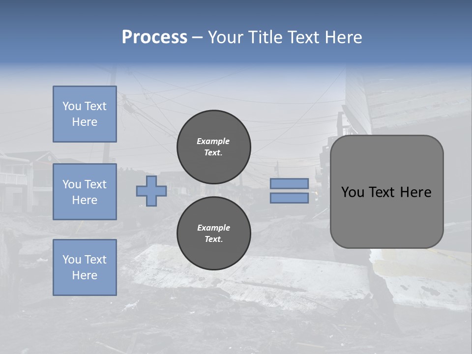 Rockaway Beach Cold Hurricane Sandy PowerPoint Template