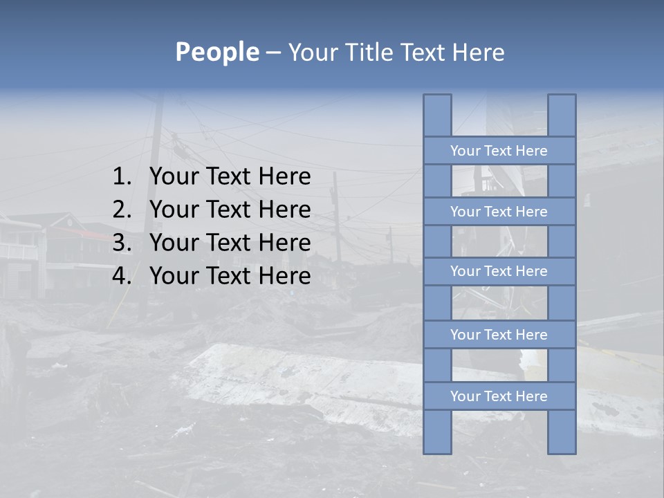 Rockaway Beach Cold Hurricane Sandy PowerPoint Template