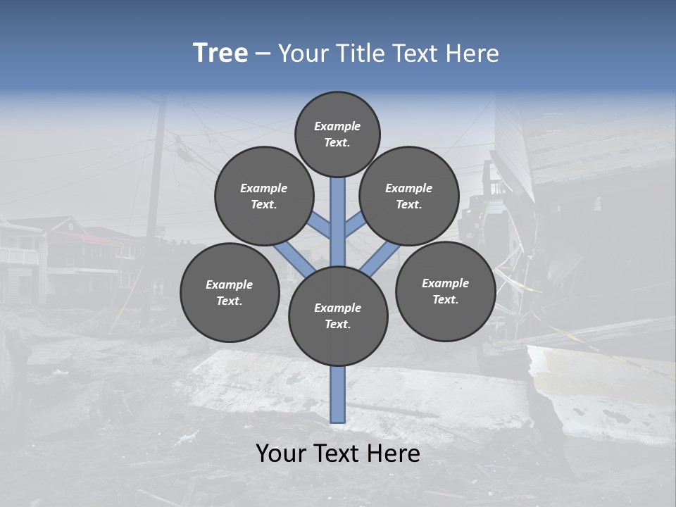 Rockaway Beach Cold Hurricane Sandy PowerPoint Template