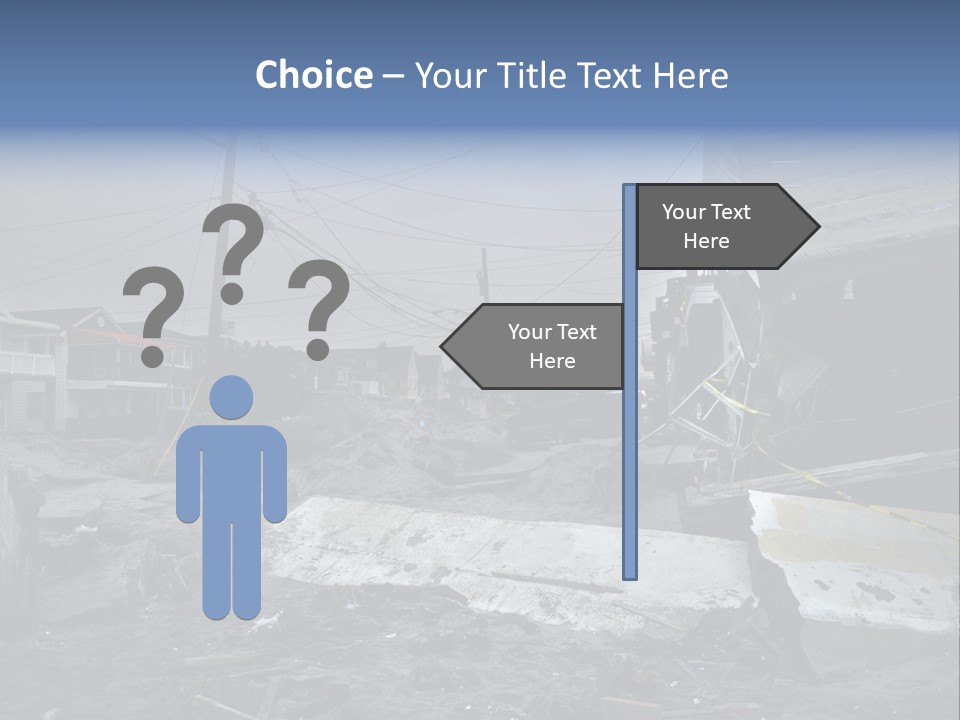 Rockaway Beach Cold Hurricane Sandy PowerPoint Template