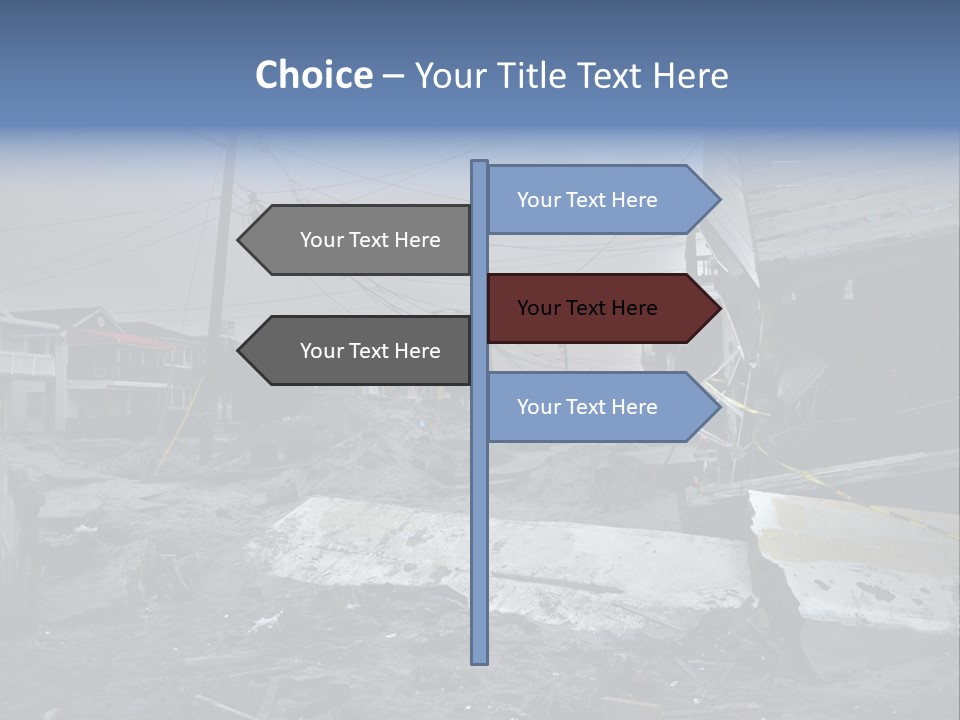 Rockaway Beach Cold Hurricane Sandy PowerPoint Template