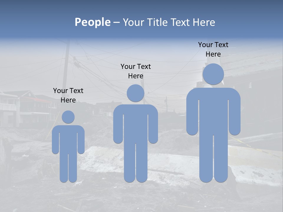 Rockaway Beach Cold Hurricane Sandy PowerPoint Template