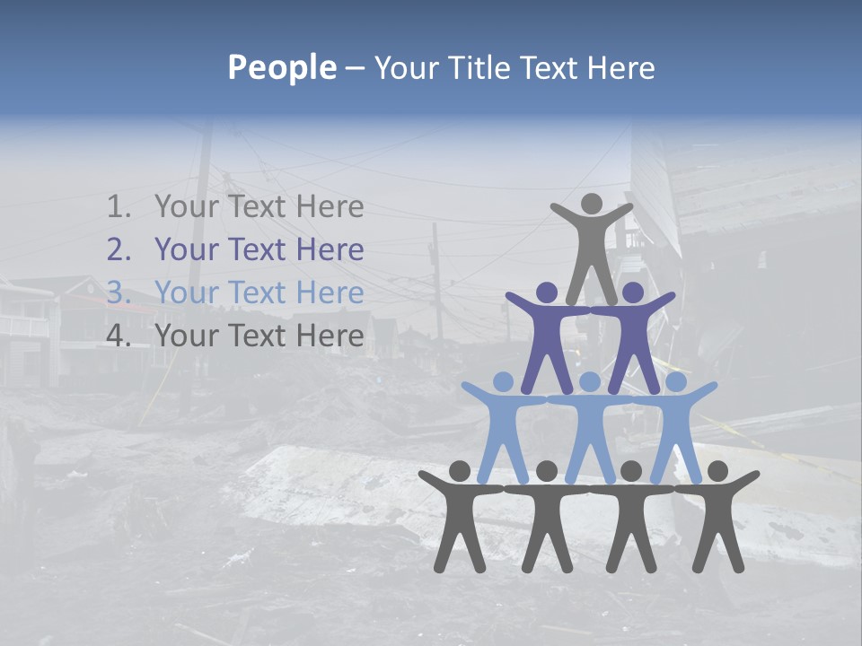 Rockaway Beach Cold Hurricane Sandy PowerPoint Template