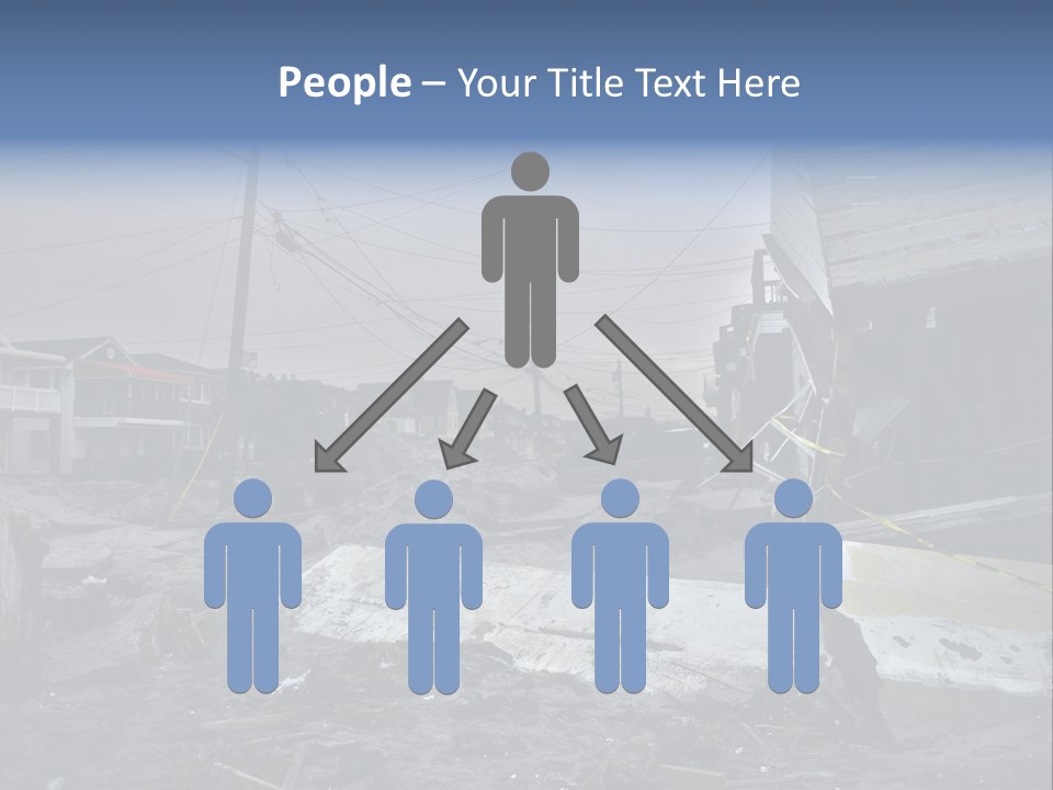 Rockaway Beach Cold Hurricane Sandy PowerPoint Template