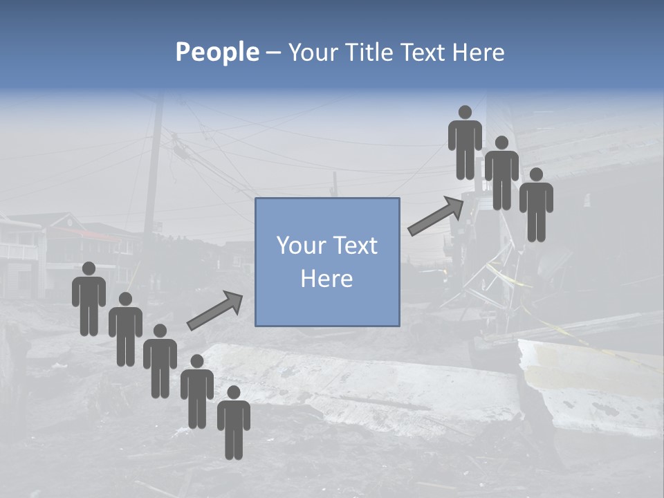 Rockaway Beach Cold Hurricane Sandy PowerPoint Template