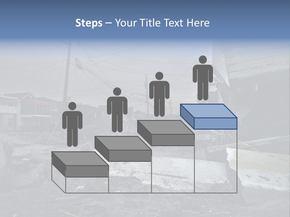 Rockaway Beach Cold Hurricane Sandy PowerPoint Template