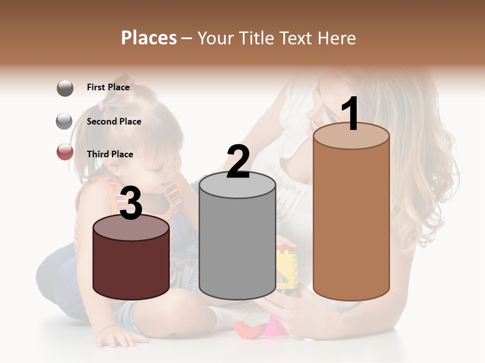 A Woman Playing With A Child On The Floor PowerPoint Template