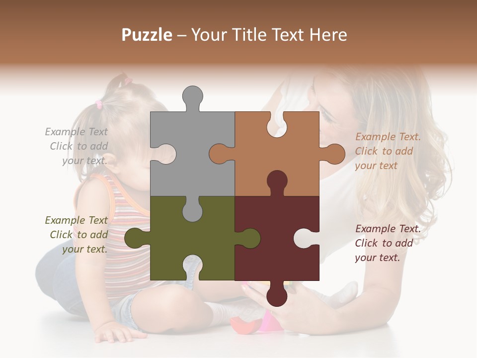 A Woman Playing With A Child On The Floor PowerPoint Template