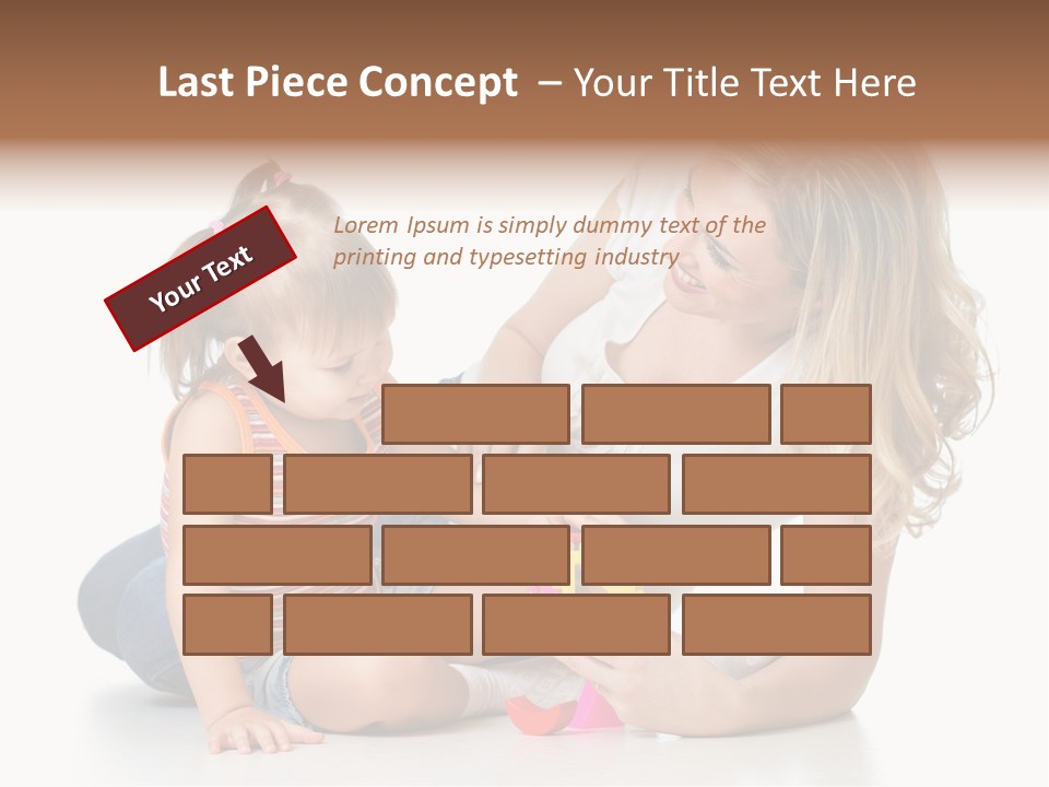 A Woman Playing With A Child On The Floor PowerPoint Template