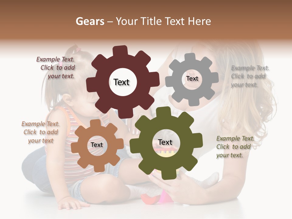 A Woman Playing With A Child On The Floor PowerPoint Template