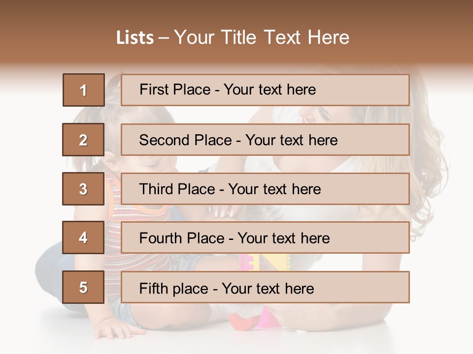 A Woman Playing With A Child On The Floor PowerPoint Template