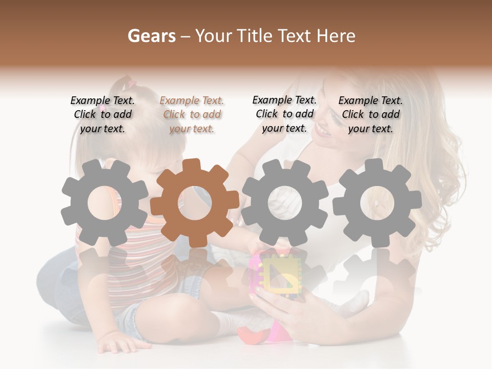 A Woman Playing With A Child On The Floor PowerPoint Template