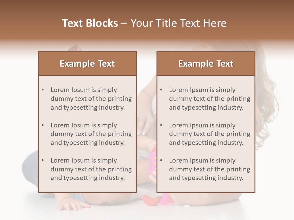 A Woman Playing With A Child On The Floor PowerPoint Template