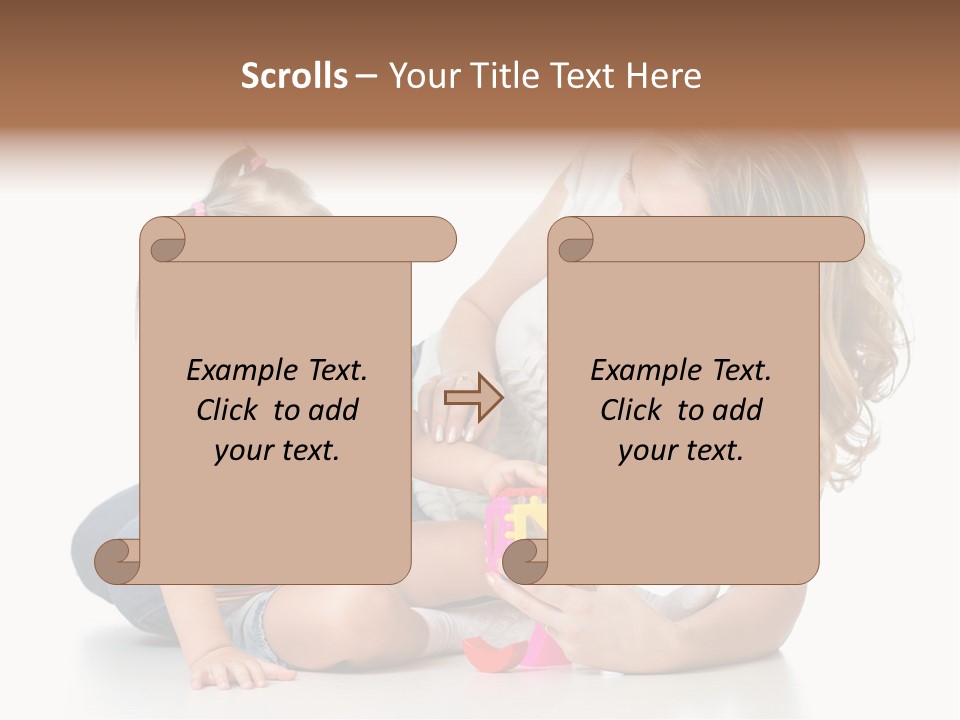 A Woman Playing With A Child On The Floor PowerPoint Template