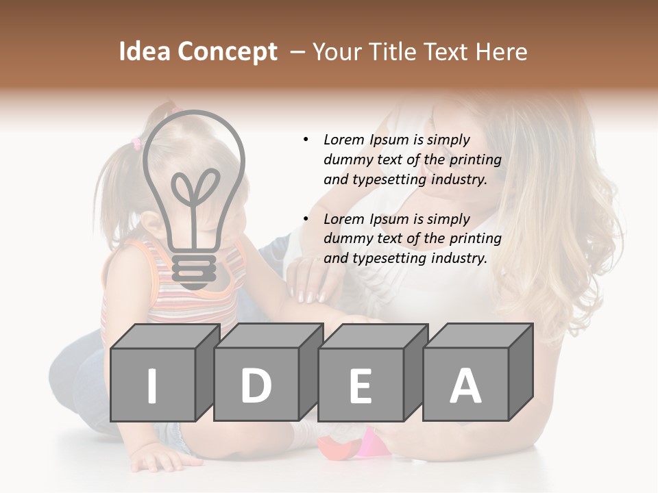 A Woman Playing With A Child On The Floor PowerPoint Template