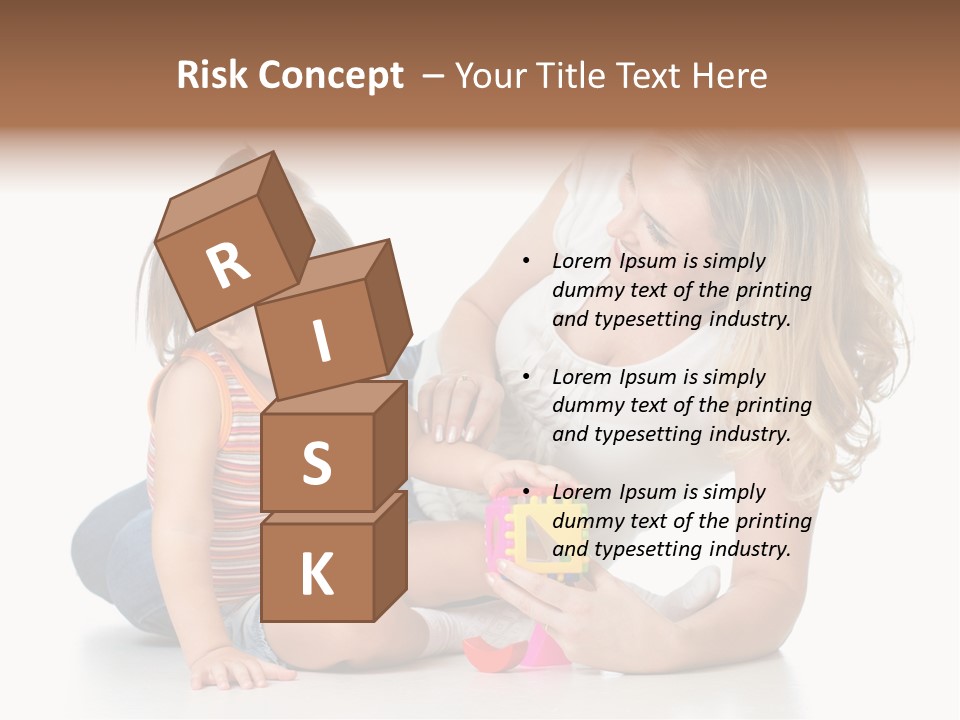 A Woman Playing With A Child On The Floor PowerPoint Template