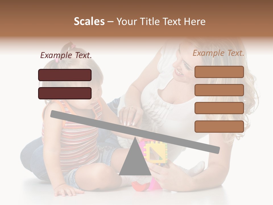 A Woman Playing With A Child On The Floor PowerPoint Template