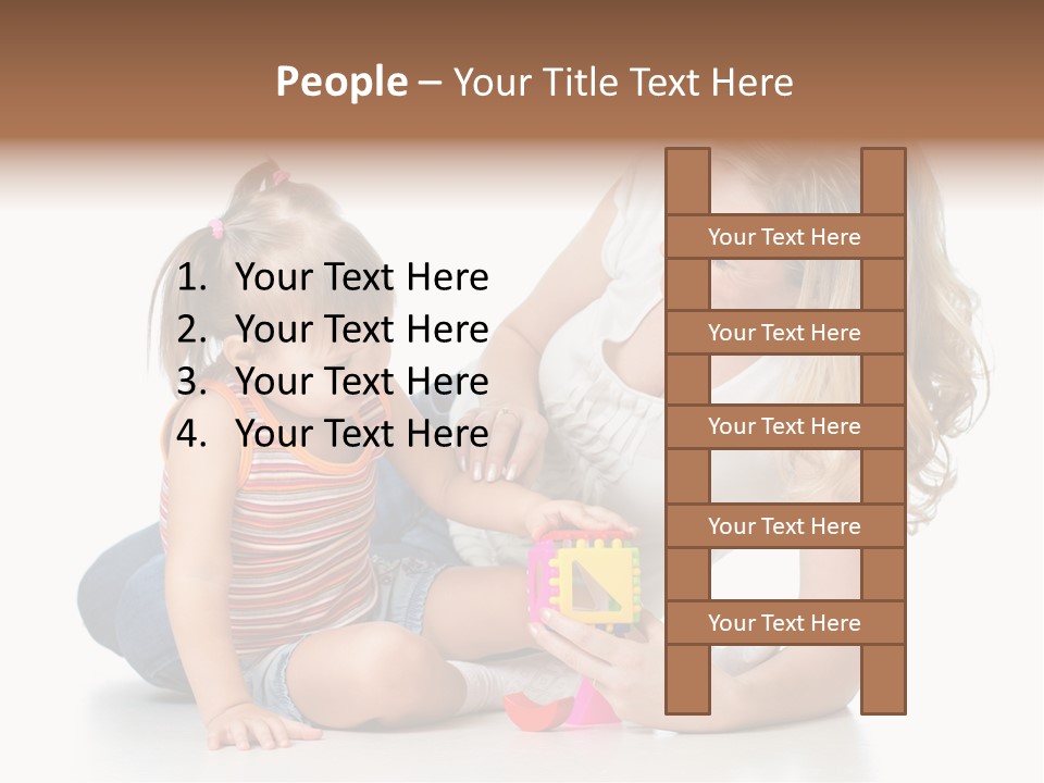 A Woman Playing With A Child On The Floor PowerPoint Template