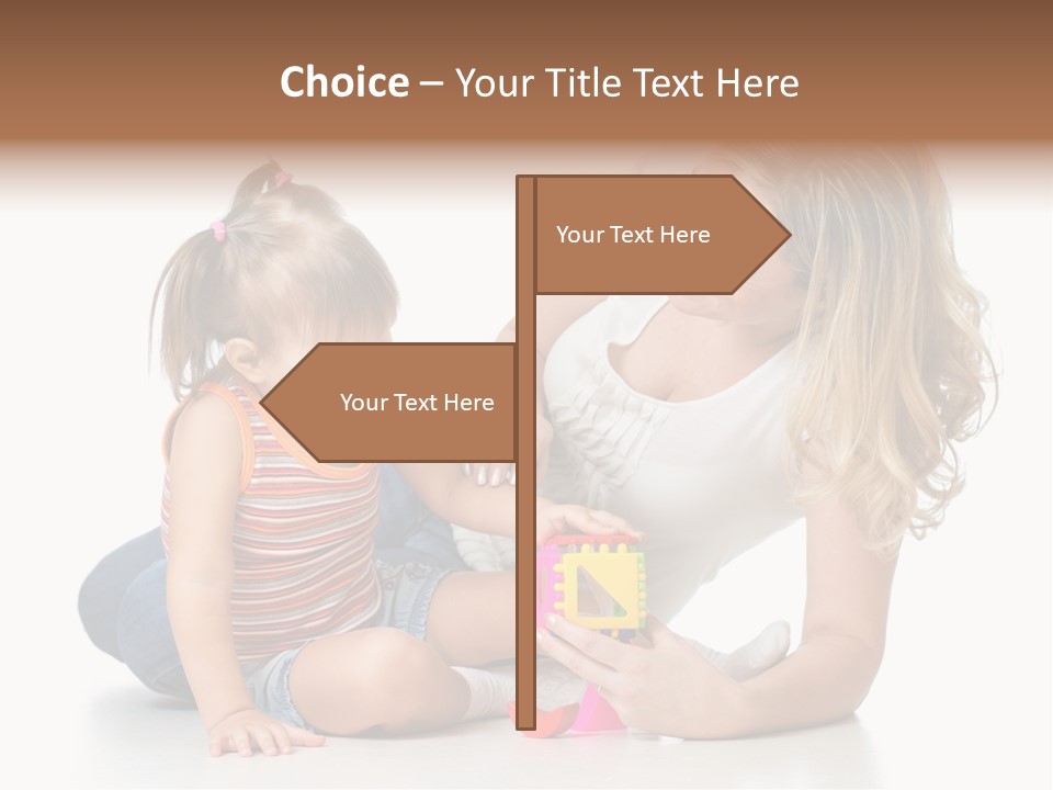 A Woman Playing With A Child On The Floor PowerPoint Template